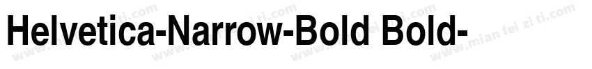 Helvetica-Narrow-Bold Bold字体转换